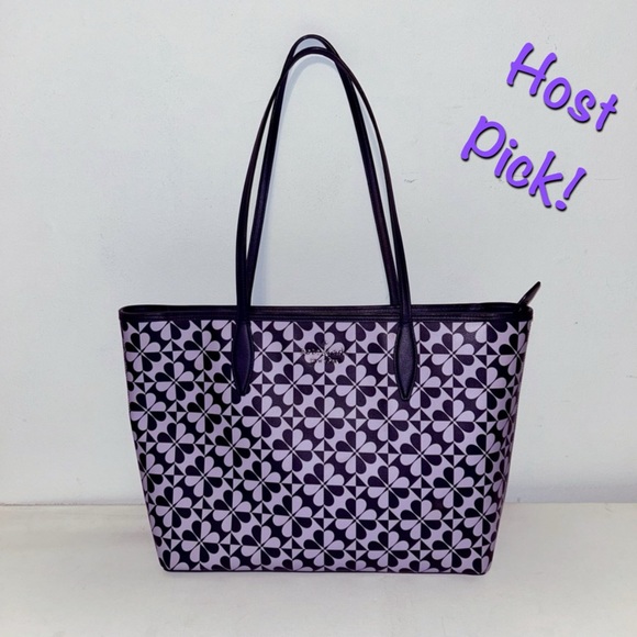 kate spade Handbags - Kate Spade Hollie Geo Large Tote Lavender and Navy